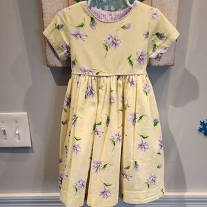 EUC Plum Pudding Girls Yellow & Purple Sz 4T Dress